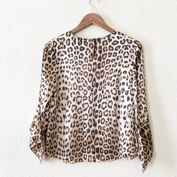 Generation Love Silk Leopard Print Blouse XS - Picture 2 of 3